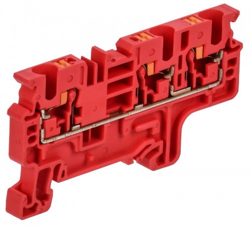 ARMAFIX Клемма пруж. Push In CP-MC 3 выв. 4мм2 красная  AF-CT22-00-3-K04-004  IEK