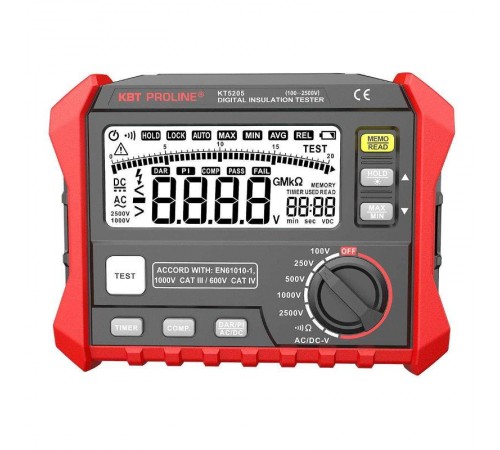Мегаомметр цифровой KT 5205 серия "PROLINE"  89639  КВТ