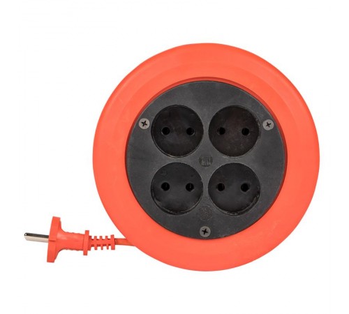 Удлинитель-рулетка 4*10 м без заземления ПВС 2*0,75 10А/2,3кВт PROxima   UBR-6-257-4-10  EKF