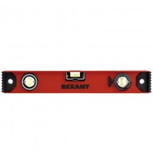 Уровень алюминиевый "Рельс", 400 мм, 3 глазка (1 поворотный)  12-9210  REXANT