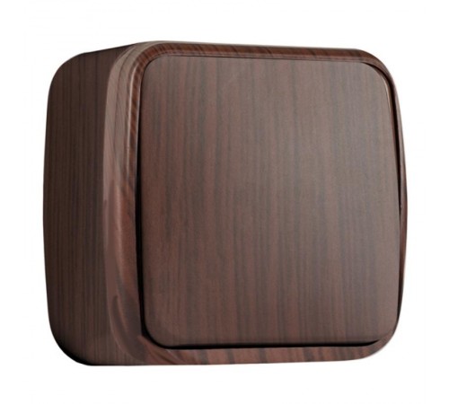 Выключатель 1-клавишный ОП Минск 10А тёмное дерево EKF  EGV10-021-40  EKF