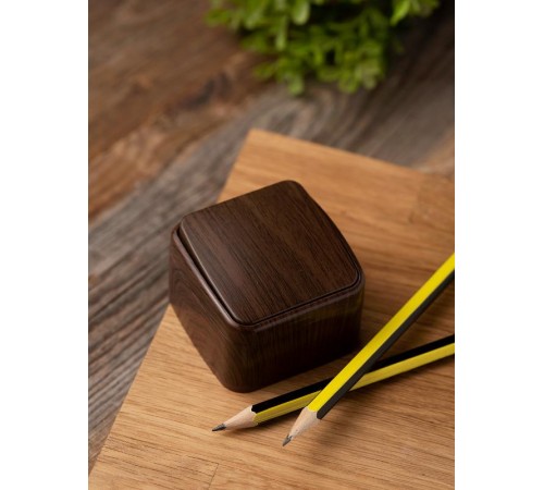 Выключатель 1-клавишный ОП Минск 10А тёмное дерево EKF  EGV10-021-40  EKF