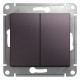 Glossa Сиреневый туман Выключатель 2-клавишный, сх.5, 10AX  GSL001451  SE
