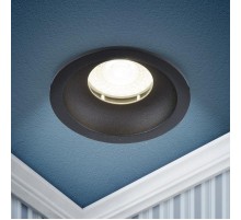 Встраиваемый светильник влагозащищенный  WR4 SBK MR16/GU5.3 IP44 черный матовый  Б0061186  ЭРА