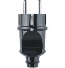 Вилка NCA-PL02-16A-E-BL прямая с/з черная  61360  Navigator