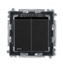 ABB Levit Антрацит / дымчатый чёрный Выключатель 2-кл. IP44  3559H-A05940 63  2CHH595940A4063  ABB