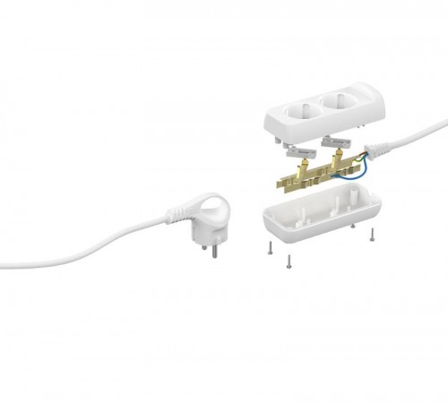 UX-2e-5m Удлин-ль c заземл, 3х0,75мм2, ПВС, 2гн, 5м (5/20/720)  Б0038574  ЭРА