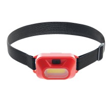 Фонарь налобный светодиодный, работающий от батареек 3*AAA, 2W, COB, IP44, пластик, TH2307  41711  FERON