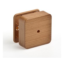 Коробка универсальная для кабель-каналов, 80х80х25мм(дуб на темной основе)  65005-08М  Рувинил