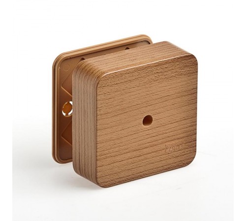 Коробка универсальная для кабель-каналов, 80х80х25мм(дуб на темной основе)  65005-08М  Рувинил