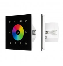 INTELLIGENT ARLIGHT Сенсорная панель DALI-901-11-1G-4SC-RGBW-DT8-IN Black (BUS/230V) (IARL, IP20 Пластик, 3 года)  037199  Arlight