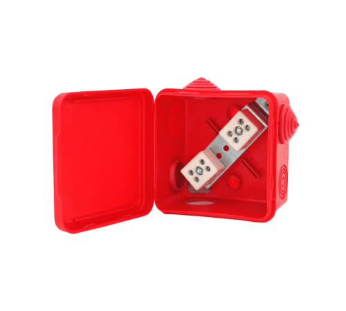 Коробка распределительная огнестойкая КРОПС-П3, IP54, 80х80х50 мм, сечением до 6 мм2, 4 клеммы  FRJB-KM-P3-6-04-КРОПС-IP54  КМ-профиль