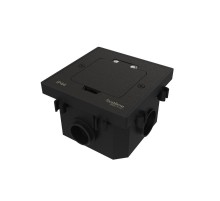 MultiDesk Лючок на 2 модуля IP44 с монтажной коробкой для бетонных полов ЧЁРНЫЙ матовый, тип MDK20  MDK20202MBC  SE