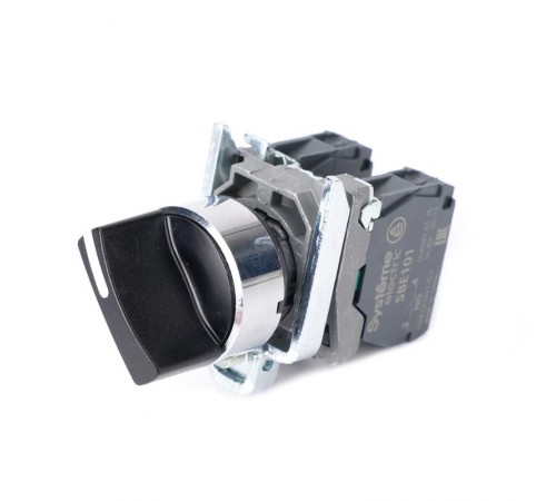 Переключатель SB4 в сборе модульный 22мм 2 позиции с фиксацией 1НО+1НЗ  SB4BD25  SE