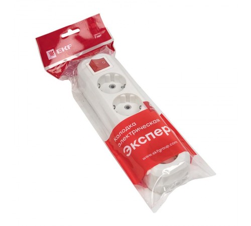 Колодка 4 гн. 16А 3,5кВт c выкл. с/з Эксперт EKF PROxima  AKB16-4i  EKF