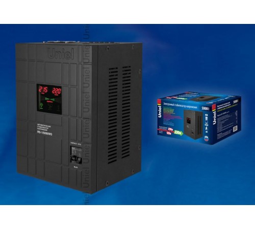 RS-1/5000WS Стабилизатор напряжения "Standard" релейный однофазный настенный, с гальванической развязкой, 5000ВА  07383  Uniel