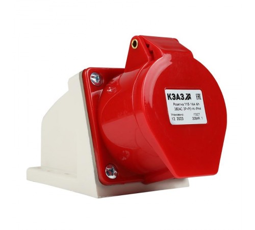 Розетка 115-16А-6h-380AC-3P+PE+N-IP44  222755  КЭАЗ