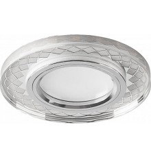 Светильник точечный встраиваемый под лампу, с LED подсветкой CD959 15LED*2835 SMD 4000K, MR16 50W G5.3, прозрачный  32649  FERON