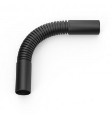 Поворот гибкий гофрированный чёрный d25 мм (20шт/240шт уп/кор)  PR13.02887  Промрукав
