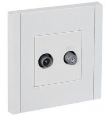 FORTE&PIANO Розетка двойная TV+SAT FP238 белый  FP-AF20-O-K01  IEK
