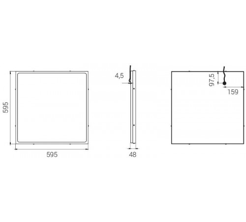 Светильник светодиодный Office 38Вт 4200Лм 4000К IP65 Аварийный  DO38IP65-O-4K-A  Diora