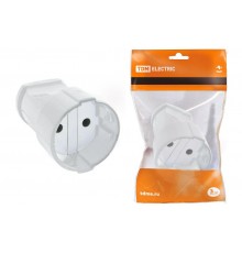 Кабельная розетка 2П б/з 10А 250B белая  SQ1806-0129  TDM