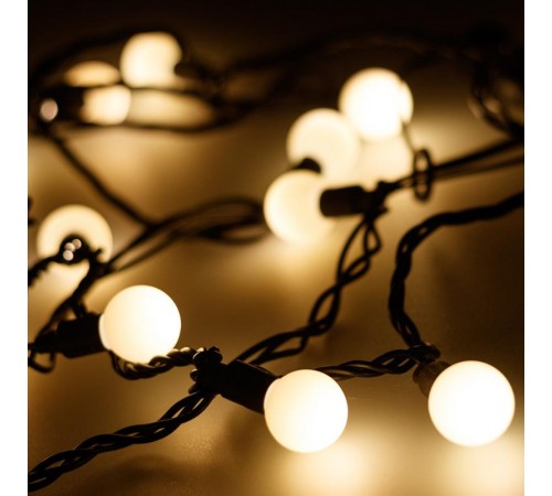 Светодиодная гирлянда ARD-BALL-CLASSIC-D23-20000-BLACK-160LED WARM (230V, 7W)  025631  Arlight