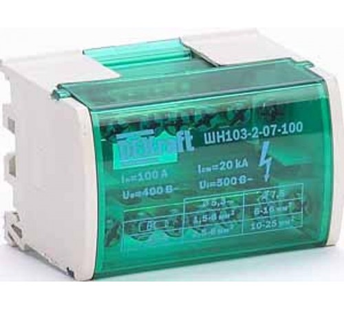 Кросс-модуль на DIN-рейку 2х7 групп, 100А ШН-103 a  32015DEK  DEKraft