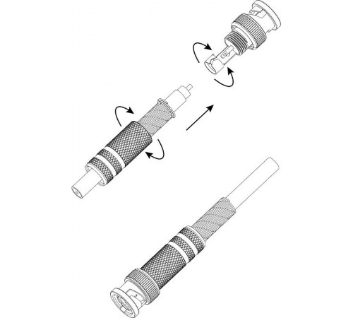 Разъем   R-BNC01 штекер BNC под винт с пружиной металл  Б0048312  ЭРА