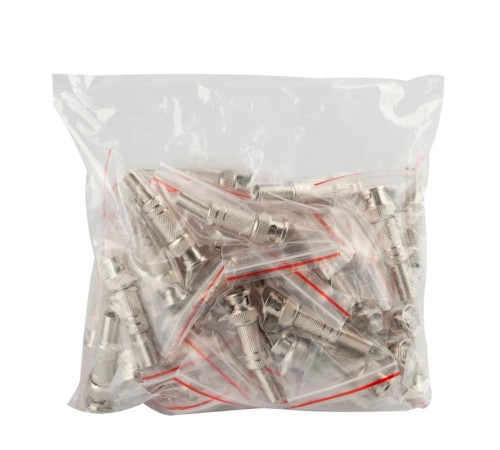 Разъем   R-BNC01 штекер BNC под винт с пружиной металл  Б0048312  ЭРА