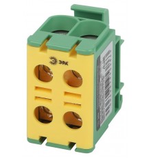 Клеммы силовые вводные КСВ  NO-224-139 двойная (KE66.3) 6-50 мм желтая/зеленая "PE"  Б0065578  ЭРА