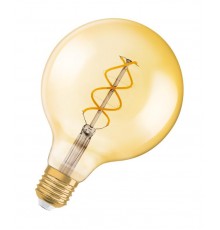 Лампа светодиодная LED, Vintage 1906 LED dim CL GLOBE125 FIL GOLD 25 dim 4, 5W/820 E27  4058075270008  Osram