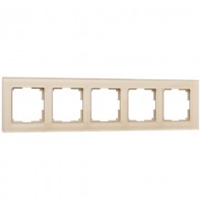 W0051111/Электроустановочные изделия - Рамка на 5 постов (шампань)  a050795  Werkel