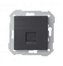 Simon 82 Адаптер со шторками на 1 коннектор UTP (RJ45), FTP (RJ45), RJ12, AMP, S82, S82N, S82 Detail, графит  82005-38  Simon