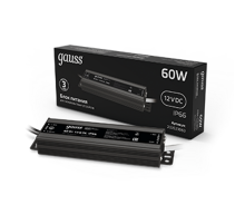 Блок питания для светодиодной ленты пылевлагозащищенный 60W 12V IP66  202023060  Gauss
