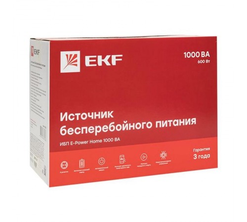 Источник Бесперебойного Питания Линейно-интерактивный E-Power Home 1000 ВА PROxima  SSW-1000  EKF