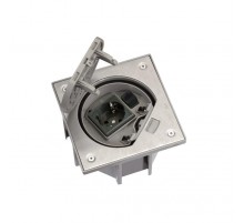 Simon Connect Влагостойкая основа с розетк.2Р+Е + коннект.RJ45 ("мама", 5e UTP), в комплекте, IP66, сталь  KSE15U-23-72  Simon