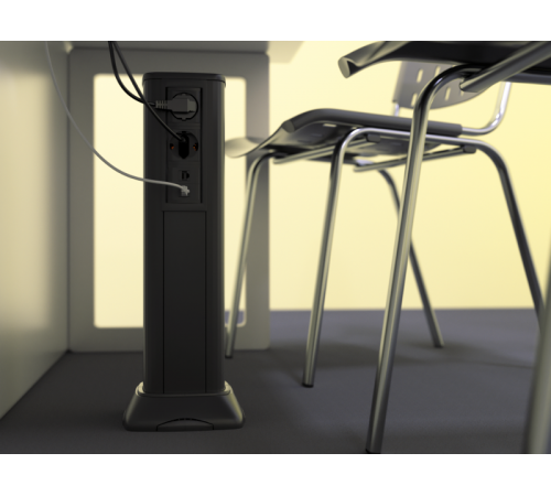 Алюминиевая колонна 0,71 м, цвет черный  09593  DKC