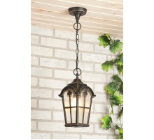 Уличный подвесной светильник IP44 Mira H черное золото Elektrostandard / a025299