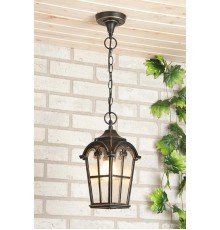 Уличный подвесной светильник IP44 Mira H черное золото Elektrostandard / a025299