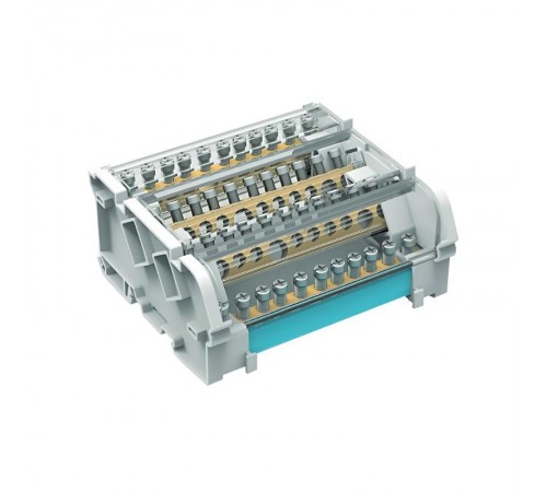 Блок распределительный на DIN рейку 5р 160А, 5х7мм 1х8мм 1х9мм 1х12мм  BD16085  DKC