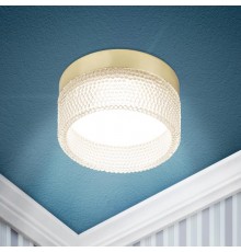 Cветильник встраиваемый под лампу GX53 DK97 GD/TR золото прозрачный  Б0057461  ЭРА