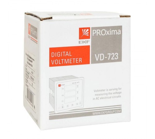 VD-723 Вольтметр цифровой на панель (72х72) трехфазный EKF PROxima  vd-723  EKF