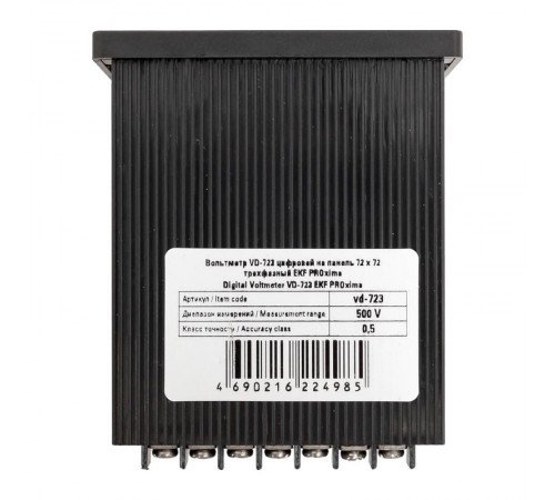 VD-723 Вольтметр цифровой на панель (72х72) трехфазный EKF PROxima  vd-723  EKF