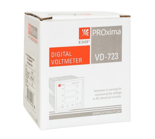 VD-723 Вольтметр цифровой на панель (72х72) трехфазный EKF PROxima  vd-723  EKF