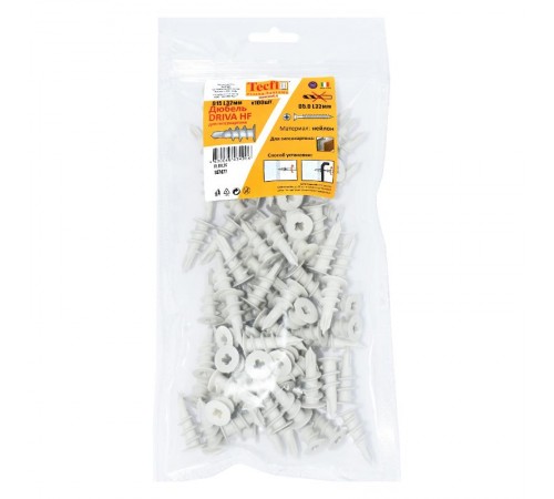 Дюбель DRIVA HF нейлон 15x32 (100 шт) - пакет  147477  Tecfi