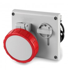 Розетка скрытой уст. с механической блокировкой и верхним расположением разъема IP67 32А 3P+E 400В  DIS4053286  DKC