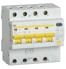 Выключатель автоматический дифференциального тока АД14S 4п 50А C 100мА тип AC (5 мод)  MAD13-4-050-C-100  IEK
