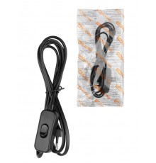 Шнур для БРА с выключателем ШВВП 2х0,5 мм2 1,8 м черный  SQ1305-1001  TDM