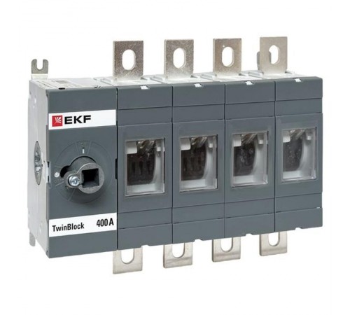 Рубильник 400A 4P без рукоятки управления TwinBlock  tb-s-400-4p  EKF
